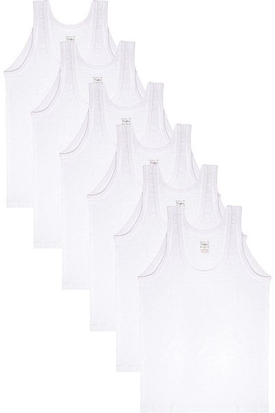 Momslab 6-Piece White Combed Cotton Men's Athlete - Classic