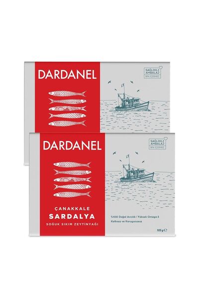 Dardanel Zeytinyağlı Çanakkale Sardalya 105 gr X 2 Adet