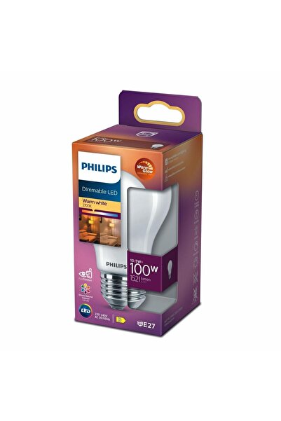 Philips Filament Ampul Buzlu 100 W Sarı Işık A60 E27
