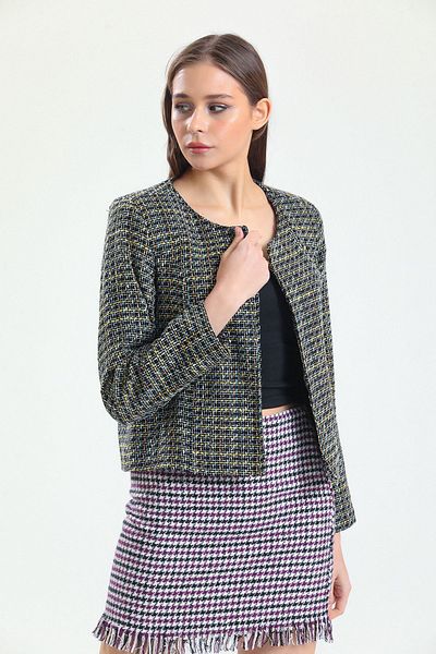 Sense Ckt32984 Черно-жълто подплатено яке