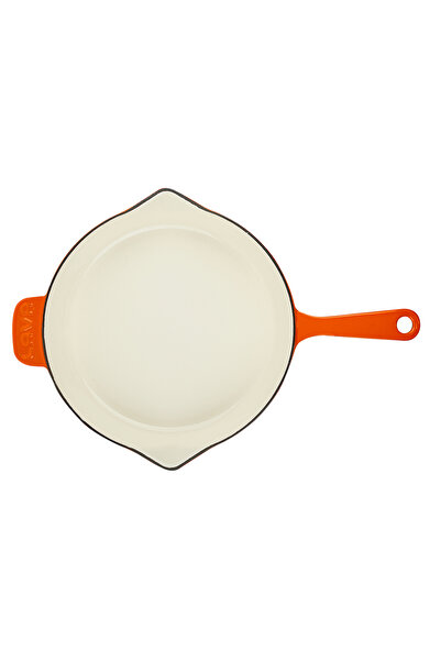 Lava Döküm Yuvarlak Kızartma Tavası Döküm Demir Yekpare Saplı Edition Serisi Çap(Ø)28cm.
