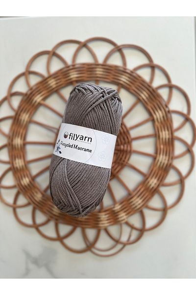 Filyarn Macrame Recycled Cotton Koton Cotton - Cotton Macrame Thread 200 gr - Brown