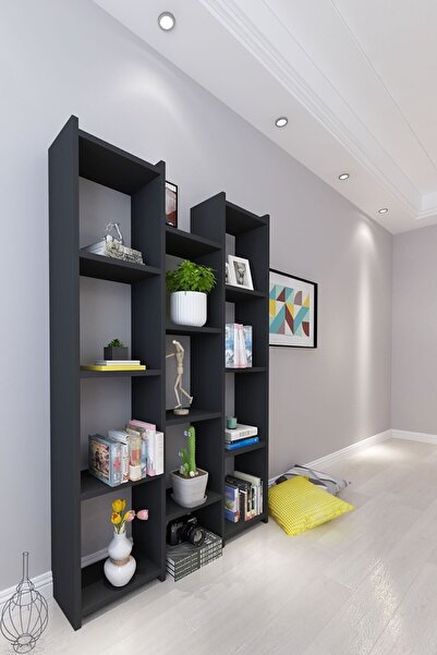 Moonlife Tokyo Dekoratif Kitaplık Siyah