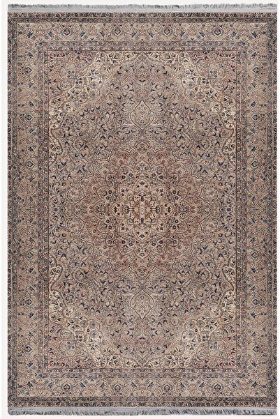 kilim home Mars Halı 2084 Kahve Tonunda Dekoratif Halı Salon Halısı Saçaklı Y...