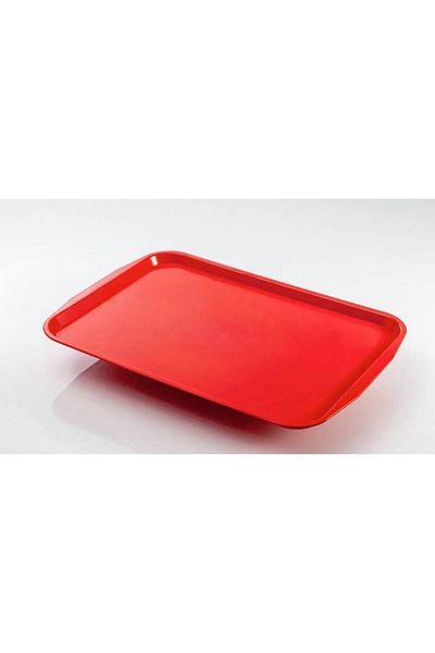 ray plastik صينية تقديم حمراء غير قابلة للكسر