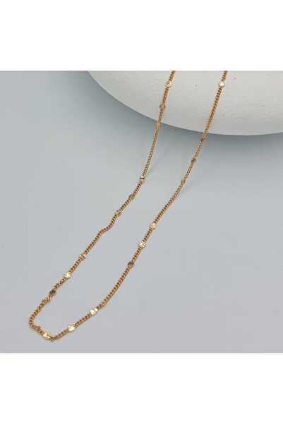 Genel Markalar Rose Altın Renkli Xupıng Pullu Forse Kadın Zincir Kolye