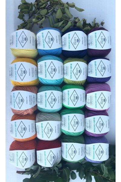 LaVita Yarn قطن أطفال أميجورومي، لكمة، حبل للحياكة اليدوية، 20 قطعة، حبل تاكا...