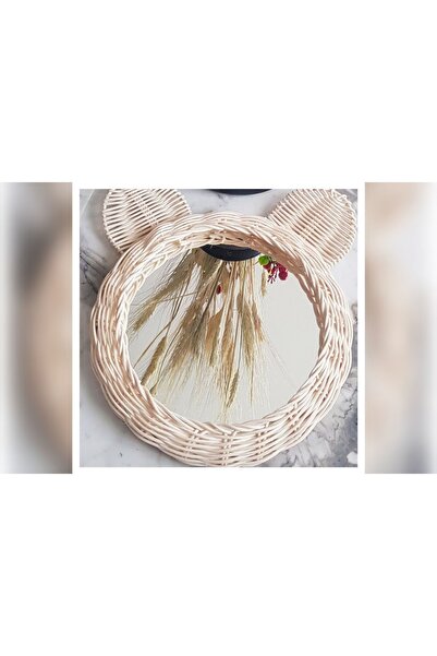nndsgn 30cm Rattan Bambu Panda Ayna