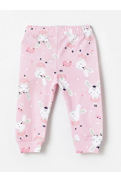 LC Waikiki LUGGI BABY Baby Girl Pajama Bottom with Elastic Waist 2-Piece