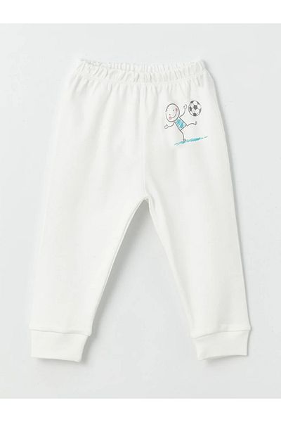 LC Waikiki LUGGI BABY Elastic Waist Printed Baby Boy Pajama Bottom 2-Piece