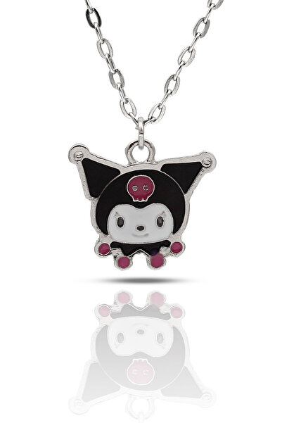 kolbi Sanrio Hello Kitty Kuromi Cute Necklace - Enameled Silver Color Classic...