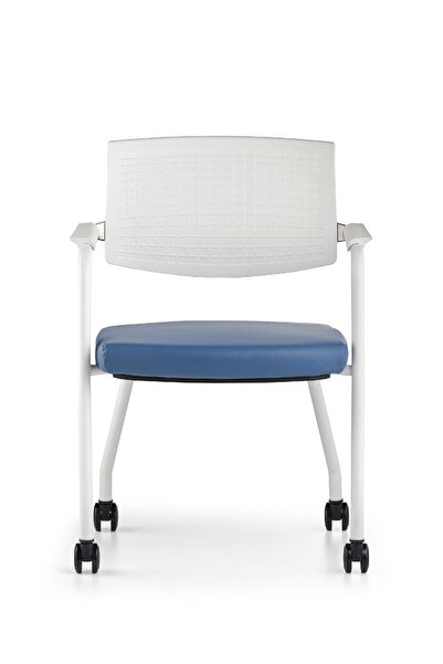 Bürotime Point 4 Tekerli Çalışma Koltuğu Mavi/beyaz