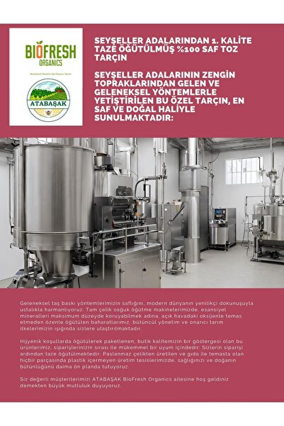 BIOFRESH ORGANICS SAF TOZ TARÇIN ATABAŞAK BioFresh Organics 1. Kalite Saf, Taze Öğütülen Toz Tarçın 100 GR
