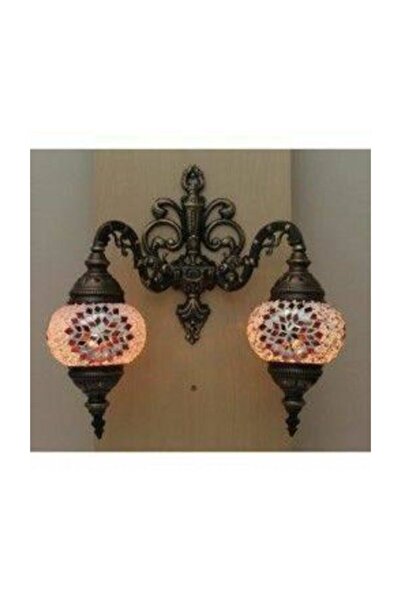 Expoze Mozaik Çiftli Aplik Otantik Lamba