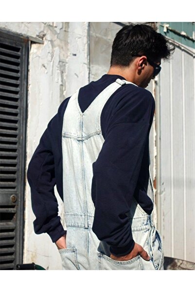 BPM Salopetă Premium Baggy Fit Unisex Denim Albastru