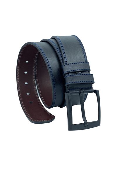 Süzer Deri 4.5 Cm Sports Black Faux Leather Belt