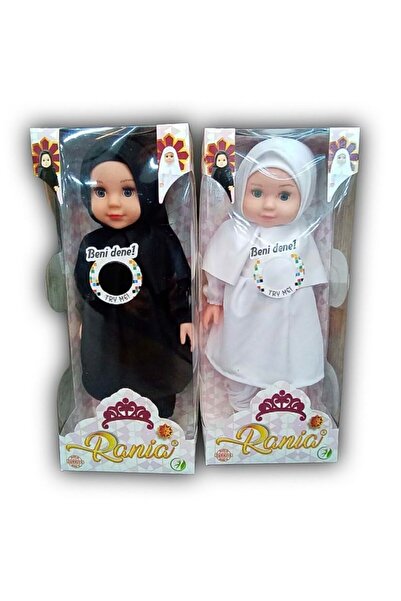 Global Toys Siyah-Beyaz Tesettürlü TÜRKÇE DUA VE İLAHİ OKUYAN Sesli Rania Et Bebek