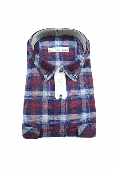 Ünal Giyim Winter Wool Dad Shirt - Plus Size, 2Xl.3Xl.4Xl, Double Pocket Cover