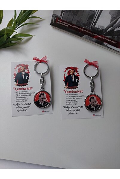 Lilamor 1 Piece 29 October Republic Day Mustafa Kemal Atatürk Logo Keychain