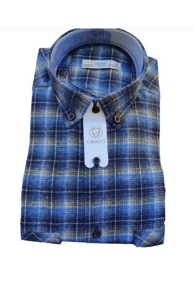 Ünal Giyim Πουκάμισο Battal Winter Wool Dad - Plus μέγεθος 2xl.3xl.4xl