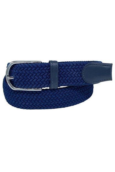 Süzer Deri Curea tricotată unisex elastică flexibilă albastru bleumarin - 8500-5