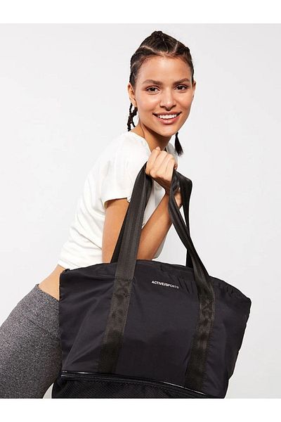 LC Waikiki Κείμενο τυπωμένο STD Parachute Fabric Γυναικεία αθλητική τσάντα - Classic