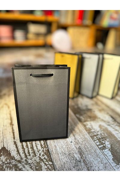 demontecraft 4 броя черна картонена торбичка с рамка - 11x16x5