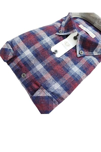 Ünal Giyim Winter Wool Dad Shirt - Plus Size, 2Xl.3Xl.4Xl, Double Pocket Cover