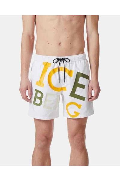 Iceberg Pantaloni scurți albi Palms ICE3MBM08