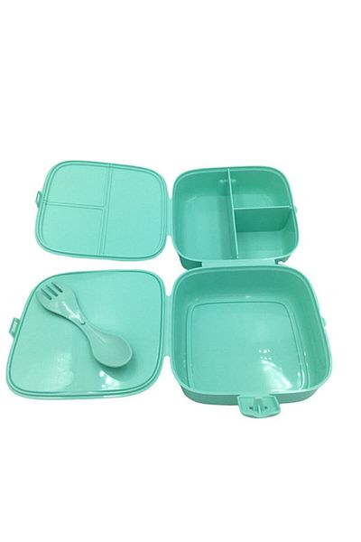 Gondol Turquoise Lockable 3 Compartment Lunch Box Children's Breakfast Student School Picnic Meal Bag