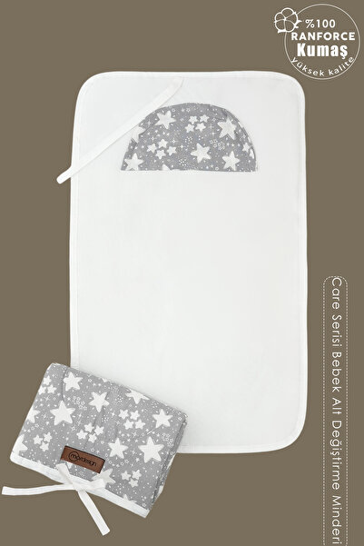 mordesign Bebek Çanta Alt Açma Minderi, Alt Değiştirme Pedi, Taşınabilir Bakım Örtüsü Care Big Stars Serisi