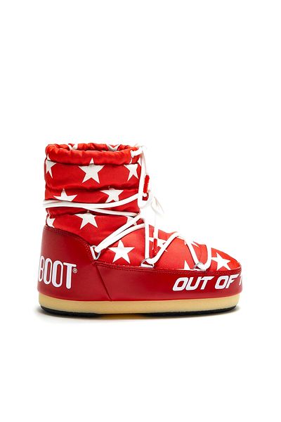 MOON BOOT 14601700 -002 Light Low Stars - Roșu/Alb