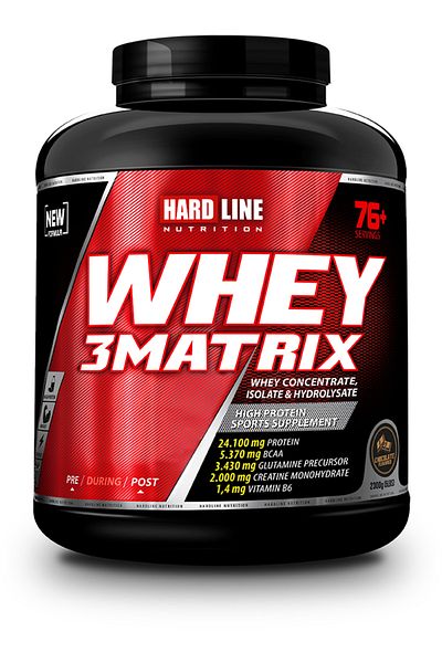 Hardline 2300grWhey 3matrix - Chocolate Flavored