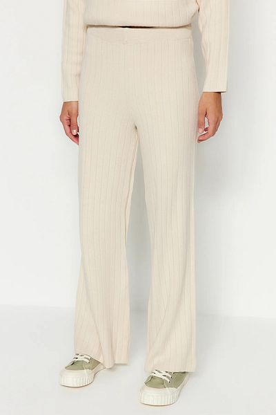Trendyol Modest Kő, fél garbó, bordás pulóver-nadrág kötöttáru szett TCTAW22US0101