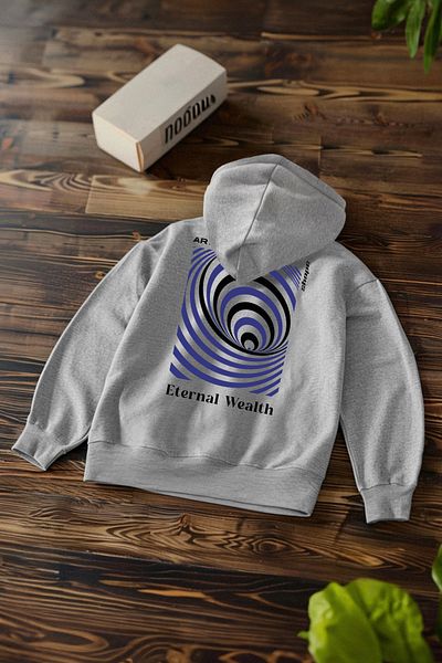 Edit by Trendyol Unisex šedá oversize mikina s kapucňou – dlhý rukáv, teplá potlač, Tedaw25Sw00053