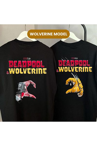 Aesthia Tricou oversize Deadpool și Wolverine din MINGALANDA