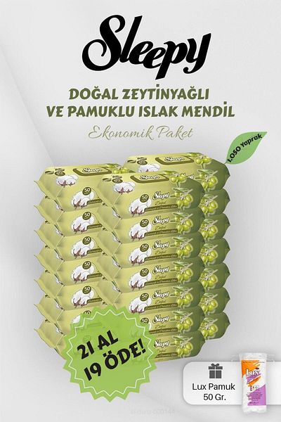 Sleepy Buy 21 Get 19 Olive Oil Cotton Baby Towel with Gift