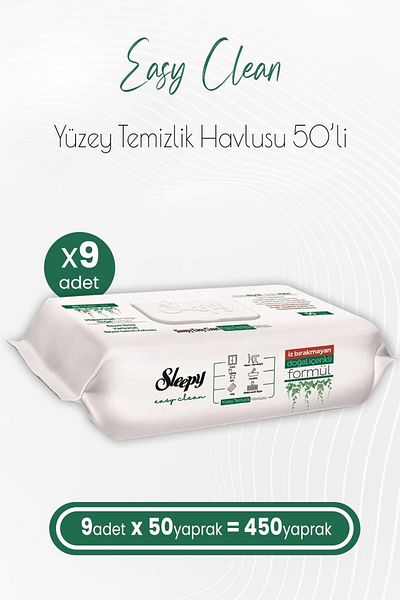 Sleepy Easy Clean Surface Cleaning Towel 50 X 9 Pieces (450 SHEETS)
