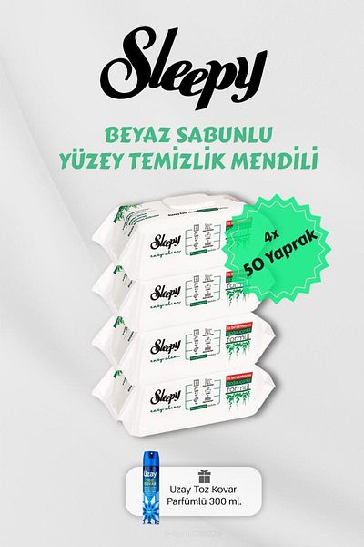 Sleepy 200 White Soap Towels with Dust Repellent Gift