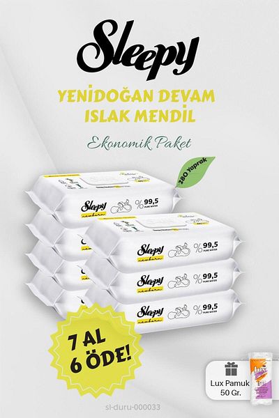 Sleepy Buy 7 Pay 6 Baby Care Towels with Gift