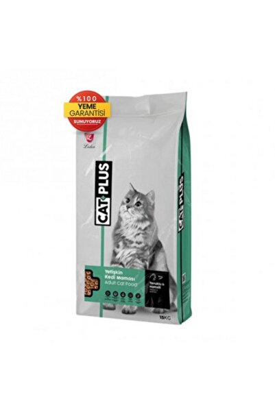 Cat Plus طعام القطط الكبيرة الجاف بالدجاج والأنشوجة - 15 كجم