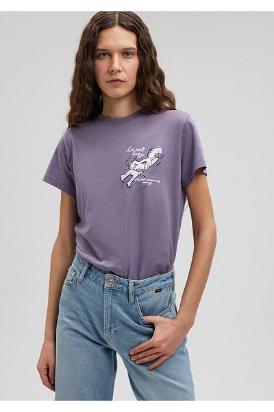 Mavi Cat Printed Purple T-Shirt Slim Fit / Slim Fit1612233-70608