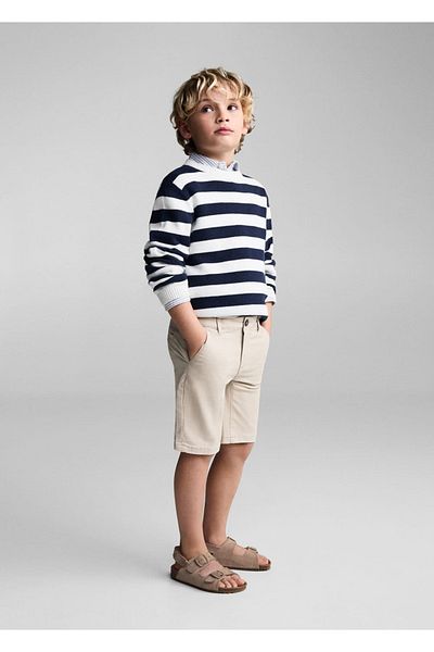 MANGO Kids Σορτς βερμούδας με λινό μείγμα