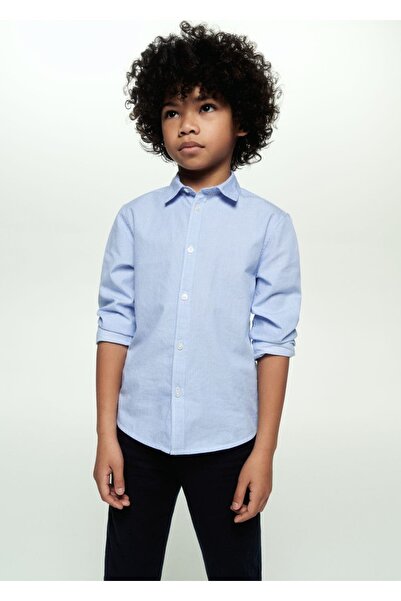 MANGO Kids Regular kesim çizgili gömlek