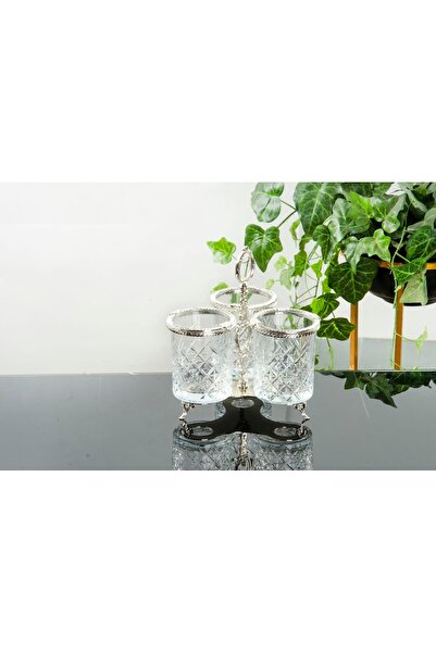 Dream Home Accessories 3'LÜ ÇEREZLİK GÜMÜŞ