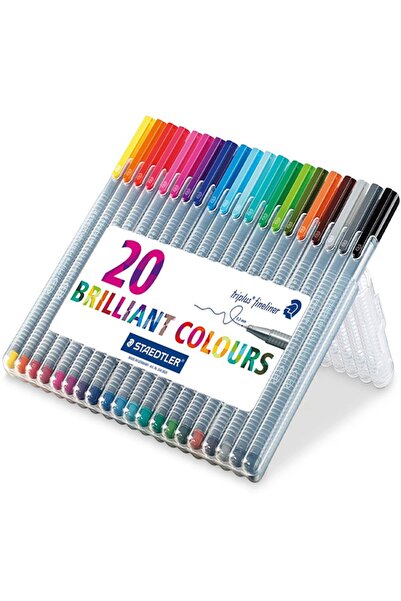 Generic Brand مجموعة Staedtler 334 Sb20 02 Triplus Fineliner 0.3 20 قطعة