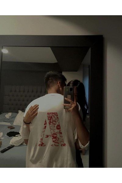Aesthia MINGALONDON - Kiss Design Letter A Oversize T-shirt
