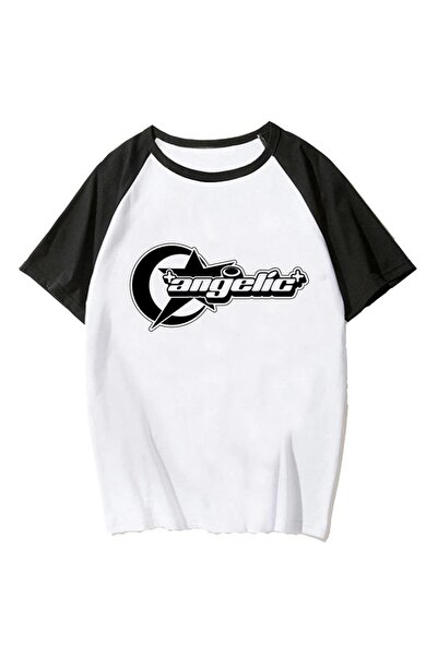 Aesthia MINGALONDON Y2K - Anđeoski beli Oversize kroj Raglan rukav T-shirt