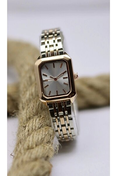 Şah-Mat Klasik Çerçeve Çift Renk Kordon Kadın Kol Saati Şah-185