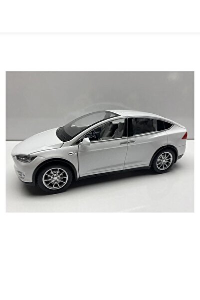 Hepsilazım Oyuncak Tesla Araba Die Cast Model Metal Koleksiyon 21 cm Araç Sesli Çek Bırak Demir Araba